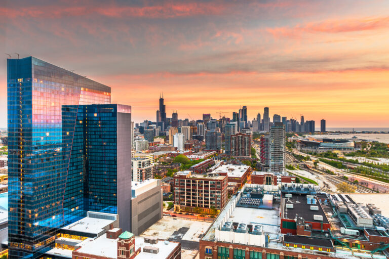 Chicago, Illinois, USA Downtown City Skyline